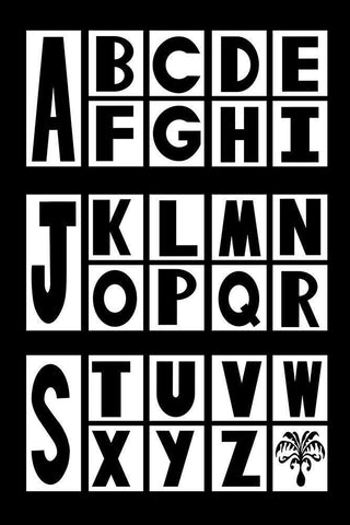 ABC II Black Ornate Wood Framed Art Print with Double Matting by Murdock, Ramona