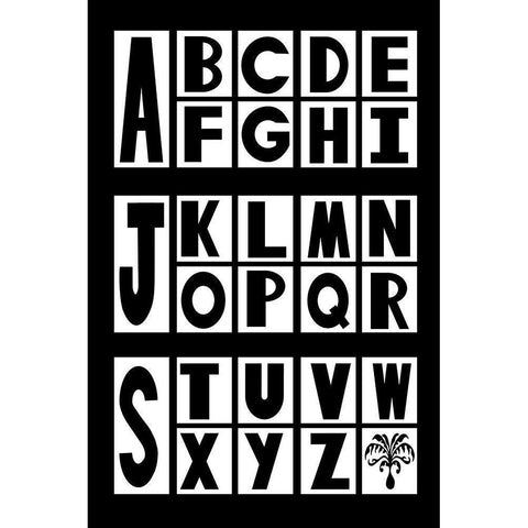 ABC II Black Modern Wood Framed Art Print by Murdock, Ramona