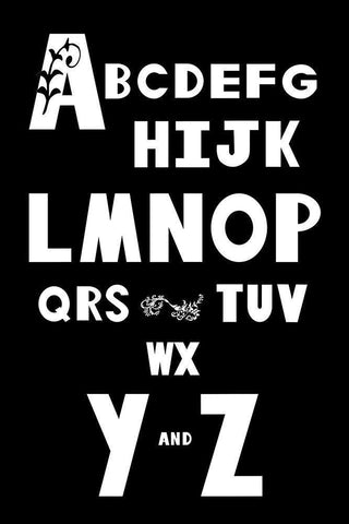 ABCs Black Ornate Wood Framed Art Print with Double Matting by Murdock, Ramona