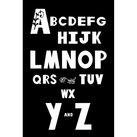 ABCs White Modern Wood Framed Art Print by Murdock, Ramona