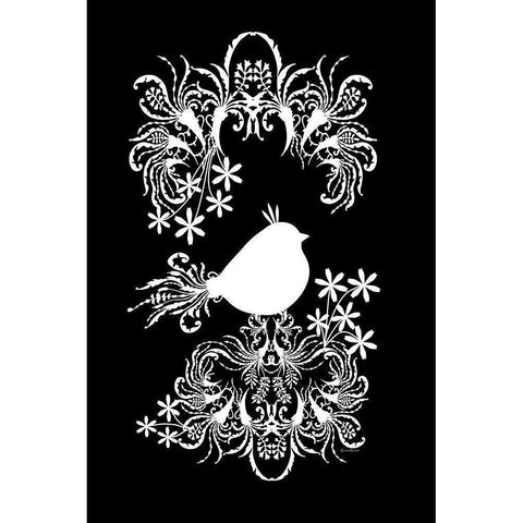 The Queen Bird Black Modern Wood Framed Art Print with Double Matting by Murdock, Ramona