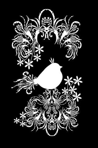 The Queen Bird White Modern Wood Framed Art Print with Double Matting by Murdock, Ramona