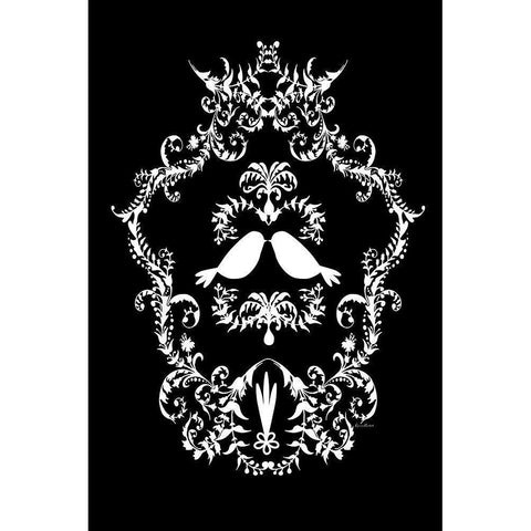 Tweet Tweet Black Modern Wood Framed Art Print with Double Matting by Murdock, Ramona