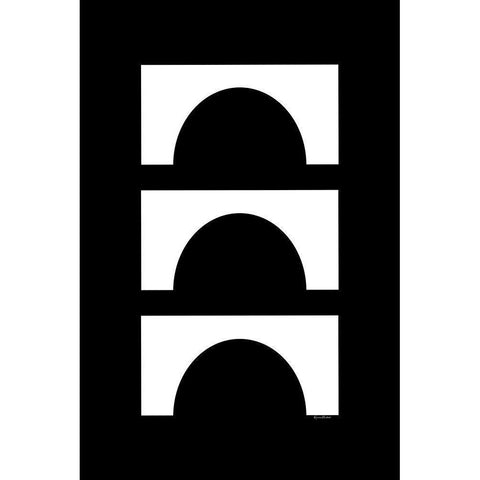 Blockhead Black Modern Wood Framed Art Print with Double Matting by Murdock, Ramona