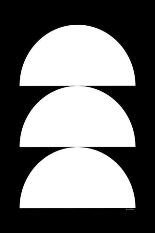 Geometric Balance White Modern Wood Framed Art Print with Double Matting by Murdock, Ramona