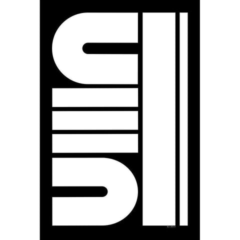 Geometric Mishmash Black Modern Wood Framed Art Print by Murdock, Ramona