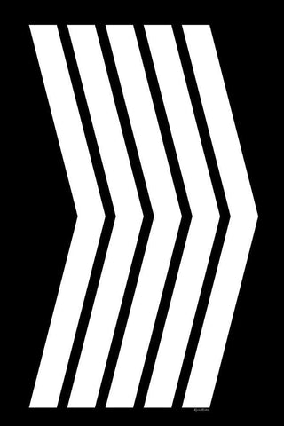 Directional Cue White Modern Wood Framed Art Print with Double Matting by Murdock, Ramona