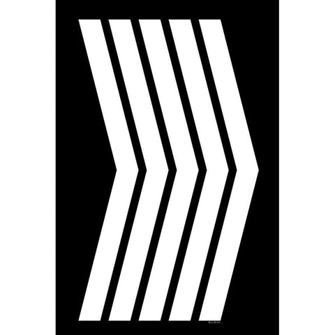 Directional Cue Black Modern Wood Framed Art Print with Double Matting by Murdock, Ramona