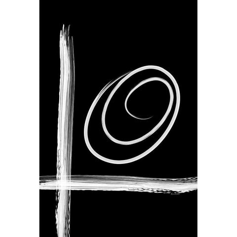 Tic Tac Oh Black Modern Wood Framed Art Print by Murdock, Ramona