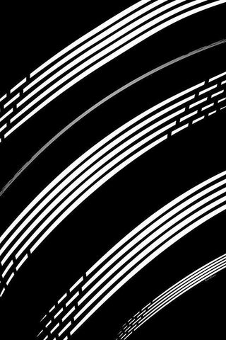 Startrails Black Ornate Wood Framed Art Print with Double Matting by Murdock, Ramona