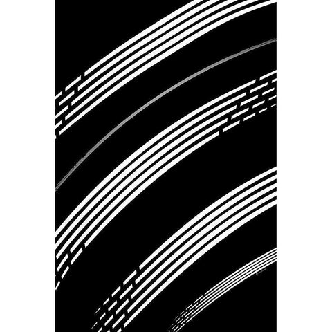 Startrails Black Modern Wood Framed Art Print by Murdock, Ramona