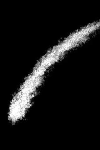 Comet White Modern Wood Framed Art Print with Double Matting by Murdock, Ramona