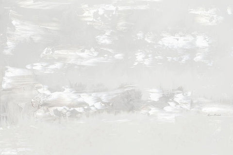 Neutral Abstract II Black Ornate Wood Framed Art Print with Double Matting by Murdock, Ramona