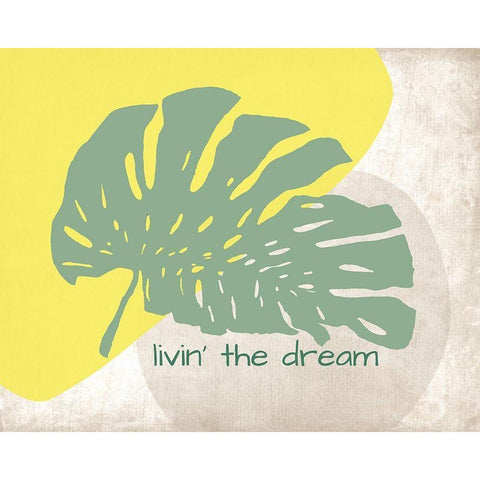 Livin the Dream Black Modern Wood Framed Art Print with Double Matting by Murdock, Ramona