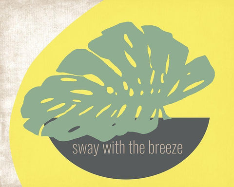 Sway with The Breeze White Modern Wood Framed Art Print with Double Matting by Murdock, Ramona