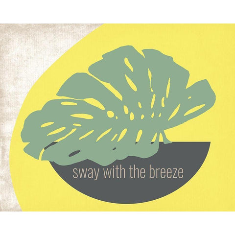 Sway with The Breeze Black Modern Wood Framed Art Print with Double Matting by Murdock, Ramona