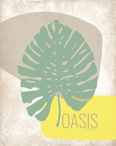 Oasis Black Ornate Wood Framed Art Print with Double Matting by Murdock, Ramona