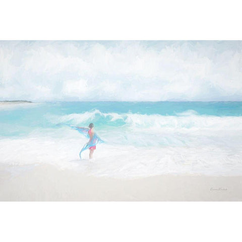 Beach Butterfly Gold Ornate Wood Framed Art Print with Double Matting by Murdock, Ramona