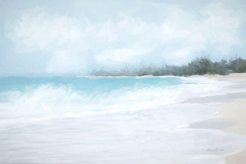 Windy Harbor White Modern Wood Framed Art Print with Double Matting by Murdock, Ramona