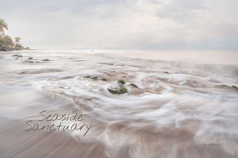 Seaside Sanctuary White Modern Wood Framed Art Print with Double Matting by Murdock, Ramona