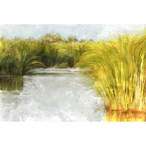 Marshy Wetlands No. 2 White Modern Wood Framed Art Print by Murdock, Ramona