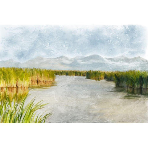 Marshy Wetlands No. 3 White Modern Wood Framed Art Print by Murdock, Ramona