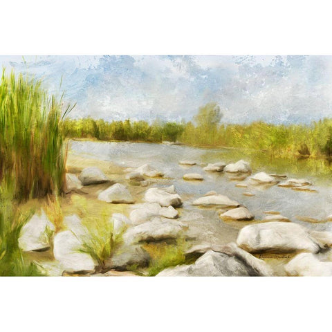 Marshy Wetlands No 4 Gold Ornate Wood Framed Art Print with Double Matting by Murdock, Ramona