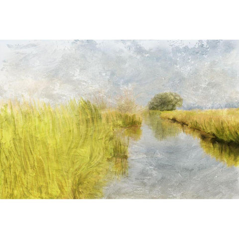 Marshy Wetlands No. 5 Black Modern Wood Framed Art Print with Double Matting by Murdock, Ramona