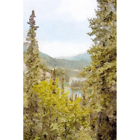 High Country Vista No. 3 Black Modern Wood Framed Art Print with Double Matting by Murdock, Ramona