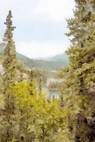 High Country Vista No. 3 White Modern Wood Framed Art Print with Double Matting by Murdock, Ramona