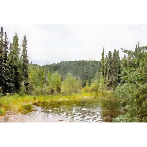 Mountain Paradise No. 1 White Modern Wood Framed Art Print by Murdock, Ramona
