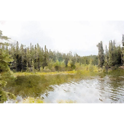 Mountain Paradise No. 2 Black Modern Wood Framed Art Print by Murdock, Ramona