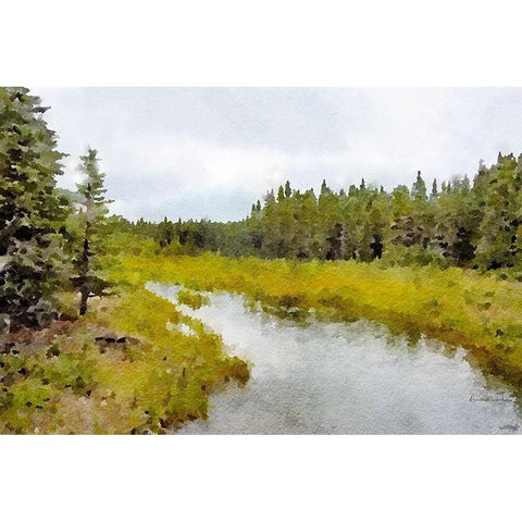 Mountain Paradise No. 4 Black Modern Wood Framed Art Print by Murdock, Ramona