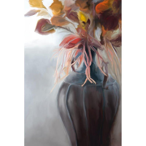 Autumn Bouquet II White Modern Wood Framed Art Print by Murdock, Ramona