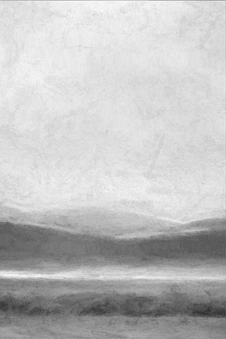 Distant Hills White Modern Wood Framed Art Print with Double Matting by Murdock, Ramona