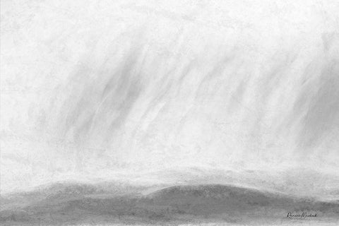 Distant Storm White Modern Wood Framed Art Print with Double Matting by Murdock, Ramona