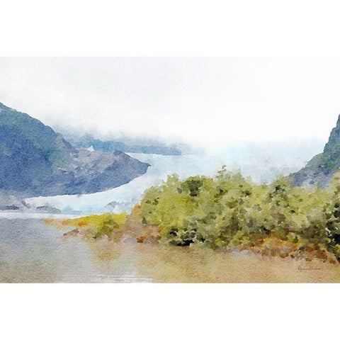 Glacier Harbor No. 1 White Modern Wood Framed Art Print by Murdock, Ramona