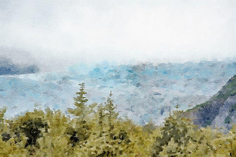 Glacier Harbor No. 3 White Modern Wood Framed Art Print with Double Matting by Murdock, Ramona