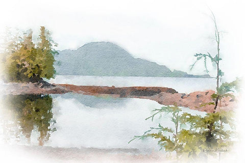 Ketchikan Inlet Black Ornate Wood Framed Art Print with Double Matting by Murdock, Ramona