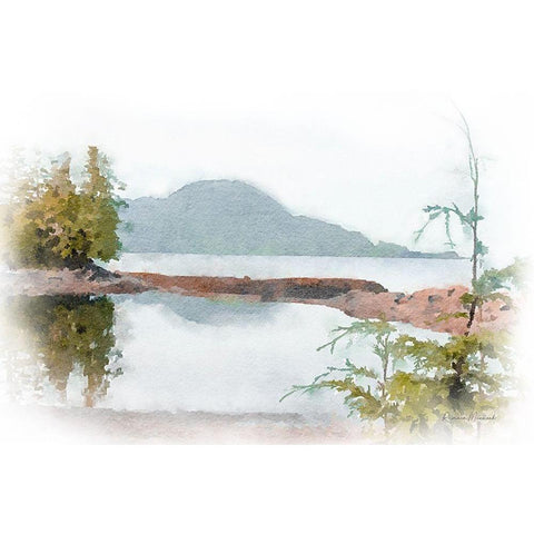 Ketchikan Inlet Black Modern Wood Framed Art Print by Murdock, Ramona