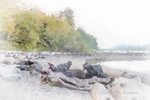 Ketchikan Bay White Modern Wood Framed Art Print with Double Matting by Murdock, Ramona