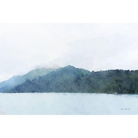 Indigo Bay No. 3 Black Modern Wood Framed Art Print with Double Matting by Murdock, Ramona