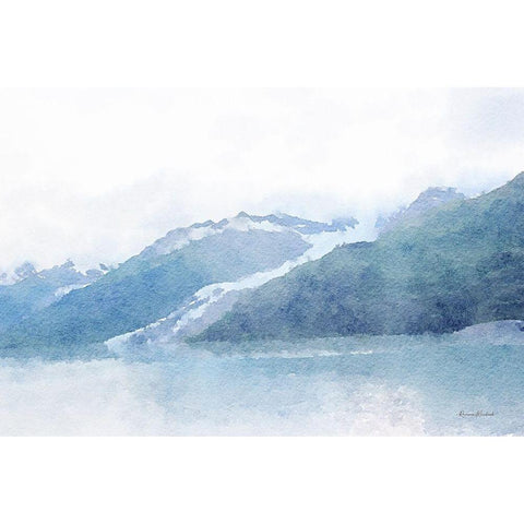 Indigo Bay No. 4 White Modern Wood Framed Art Print by Murdock, Ramona