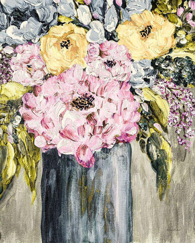 Garden Glories No. 5 White Modern Wood Framed Art Print with Double Matting by Murdock, Ramona