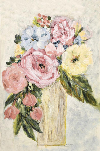 Garden Glories No. 6 Black Ornate Wood Framed Art Print with Double Matting by Murdock, Ramona