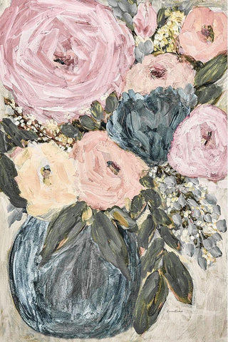 Garden Glories No. 7 White Modern Wood Framed Art Print with Double Matting by Murdock, Ramona