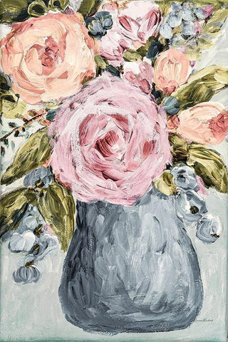 Garden Glories No. 8 White Modern Wood Framed Art Print with Double Matting by Murdock, Ramona