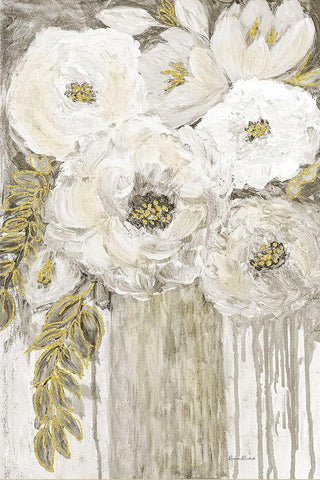 Gilded Lily No. 1 White Modern Wood Framed Art Print with Double Matting by Murdock, Ramona