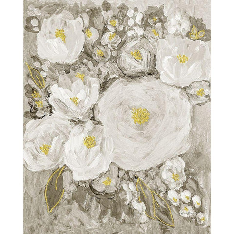 Glitter Garden No. 2 Black Modern Wood Framed Art Print with Double Matting by Murdock, Ramona