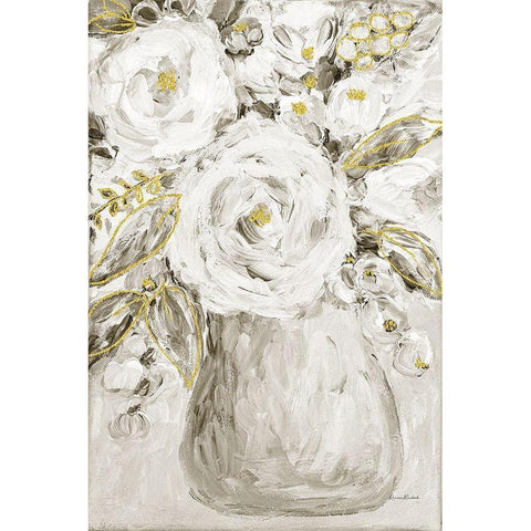 Golden Age Floral IV White Modern Wood Framed Art Print by Murdock, Ramona